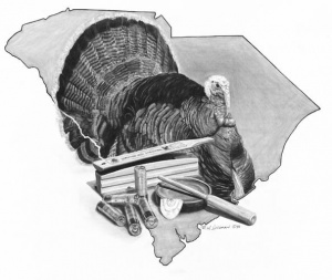 South Carolina Traditions Wild Turkey Print